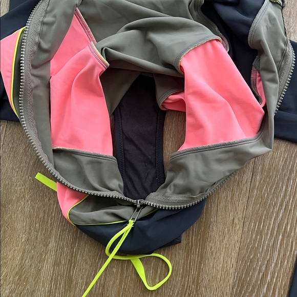 Rip Curl Maverick Rash Guard surf suit swimsuit Zip Up Color Block One Piece XS - Picture 8 of 9